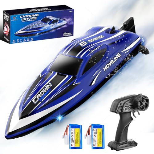 Cirmine Hochgeschwindigkeits-RC-Boot für Erwachsene und Kinder, 2,4-GHz-Fernsteuerungsboot mit 35 km/h Höchstgeschwindigkeit, 7,4-V-2000-mAh-Akku, 390-Bürstenmotor Cirmine Hochgeschwindigkeits-RC-Boot für Erwachsene und Kinder, 2,4-GHz-Fernsteuerungsboot mit 35 km/h Höchstgeschwindigkeit, 7,4-V-2000-mAh-Akku, 390-Bürstenmotor von Cirmine
