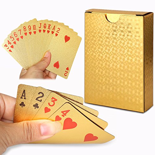 Cisixin 24K Luxus Goldfolie Poker Spielkarten mit Box Cisixin 24K Luxus Goldfolie Poker Spielkarten mit Box von Cisixin