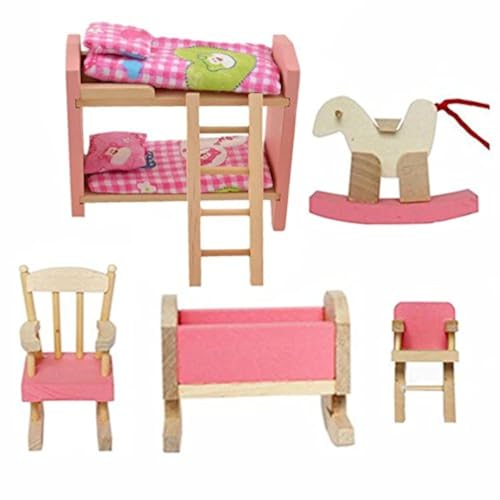 Cisixin Puppenhaus Möbel, Spielhaus Spielzeug DIY Spielzeug kleine Möbel Haushaltsutensilien Möbel Spielzeug Geschenk für Mädchen Jungen von Cisixin