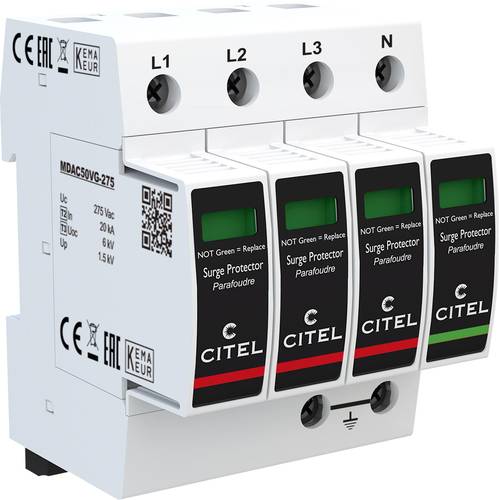 Citel 821130244 DAC50VGS-31-275 Kombiableiter Überspannungsschutz für: Verteilerschrank 50 kA 1St. von Citel