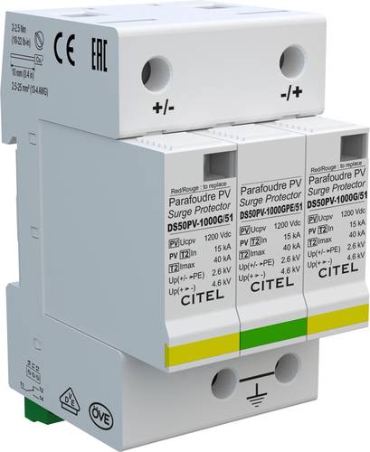 Citel 480391 DS50PVS-1000G/51 Überspannungsschutz-Modul Überspannungsschutz für: Verteilerschrank von Citel