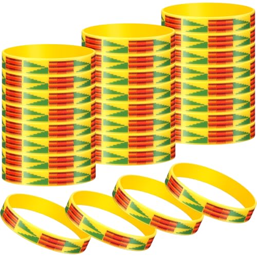 Civaner 100 Stück afrikanische Kente Black History Month Silikon-Armbänder Afrikanische Kente Gummi-Armbänder für Black History Month, Kwanzaa, Juneteenth Party Civaner 100 Stück afrikanische Kente Black History Month Silikon-Armbänder Afrikanische Kente Gummi-Armbänder für Black History Month, Kwanzaa, Juneteenth Party von Civaner