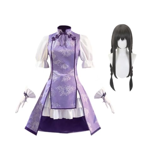 AkemiHomura Cosplay Kostüm Lila Lila Chinesischer Stil Cheongsam Rock Set Cosplay Uniform Komplettes Set Anime Rollenspiel Halloween Karneval Party Anzug AkemiHomura Cosplay Kostüm Lila Lila Chinesischer Stil Cheongsam Rock Set Cosplay Uniform Komplettes Set Anime Rollenspiel Halloween Karneval Party Anzug von Ciyoulio