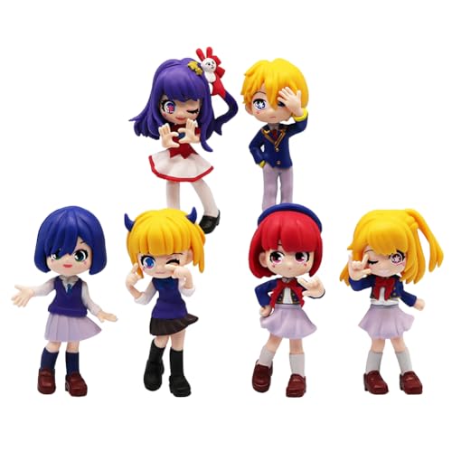 Anime Oshi No Ko Figuren Ai Hoshino/Akane Kurokawa Figure 6 Stücke, Cake Topper Anime Figuren Set Manga Statue Auto Ornament Figur 11 cm von Ciyoulio