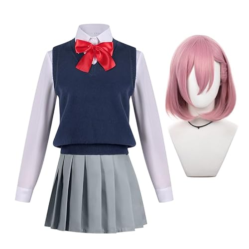 Ciyoulio Amano Ririsa Cosplay Kostüm Anime Cosplay Schule Outfits JK Uniform Full Set Halloween Karneval Party Dress up Kostüm von Ciyoulio
