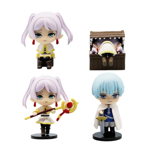 Ciyoulio Anime Frieren Figur Mini Anime Figuren Set 4 Stück - Frieren Mimic Figur Desktop Cute Statue Anime Auto Figuren Sammlung Anime Ornamente Ciyoulio Anime Frieren Figur Mini Anime Figuren Set 4 Stück - Frieren Mimic Figur Desktop Cute Statue Anime Auto Figuren Sammlung Anime Ornamente von Ciyoulio