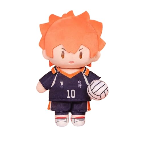 Ciyoulio Shoyo Hinata Plüschfigur (Fußball, einziehbar) Anime Tobio Kageyama Stofffigur Kuroo Tetsurou Plüschtiere Baumwolle Wurfkissen Kissen Sofa Bett Dekoration Geschenk 18 cm von Ciyoulio