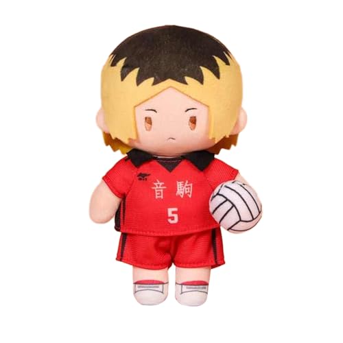 Ciyoulio Shoyo Hinata Plüschfigur (Fußball, einziehbar) Anime Tobio Kageyama Stofffigur Kuroo Tetsurou Plüschtiere Baumwolle Wurfkissen Kissen Sofa Bett Dekoration Geschenk 18 cm von Ciyoulio
