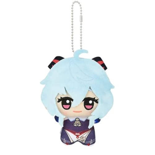 Ganyu Anime gefüllte stehende Manga Charakter niedliche PP Baumwolle Stoff Anhänger Schlüsselanhänger Auto Tasche Dekoration 10CM von Ciyoulio
