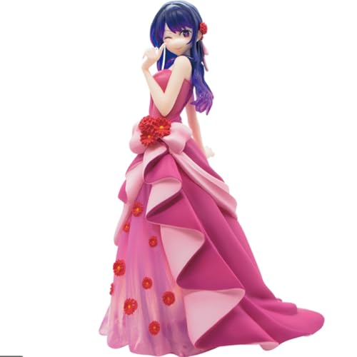 Hoshino Ai Animie Figuren Stehende Pose Rosa Kleid Action Figur PVC Cartoon Charakter Modell Statue nettes Mädchen Desktop Dekoration Geschenke 21CM von Ciyoulio