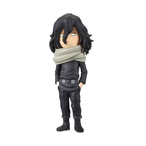 MHA Aizawa Shouta Anime Q Figur Modell stehende Pose Statue Niedliche PVC Charakter Action Figuren Cartoon Desktop Dekoration Geschenke 7CM von Ciyoulio