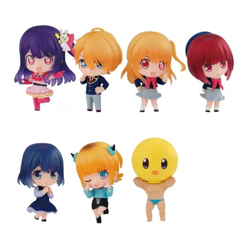 Mini Anime Figuren Oshi No Ko Ruby Hoshino Ai Hoshino Figur Ornament Anime Cake Topper Figuren, 6/7 Stück Manga Statue Anime Figur Set 6 CM Mini Anime Figuren Oshi No Ko Ruby Hoshino Ai Hoshino Figur Ornament Anime Cake Topper Figuren, 6/7 Stück Manga Statue Anime Figur Set 6 CM von Ciyoulio
