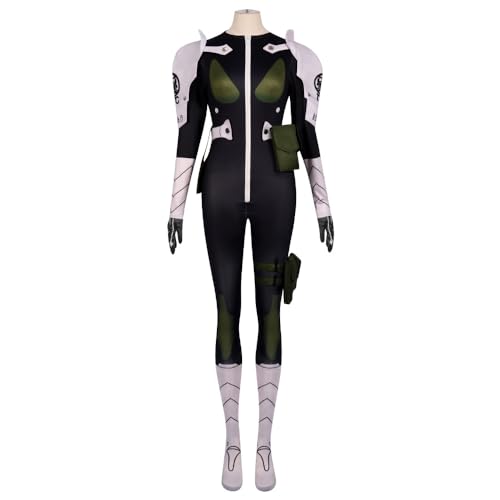 Soshiro Hoshina Cosplay Kostüm Mina Ashiro Cosplay Jumpsuit Kampfanzug KAFKA HIBINO Anime Rollenspiel Outfit Bodysuit Full Set mit Perücke Uniform für Halloween Karneval Party von Ciyoulio