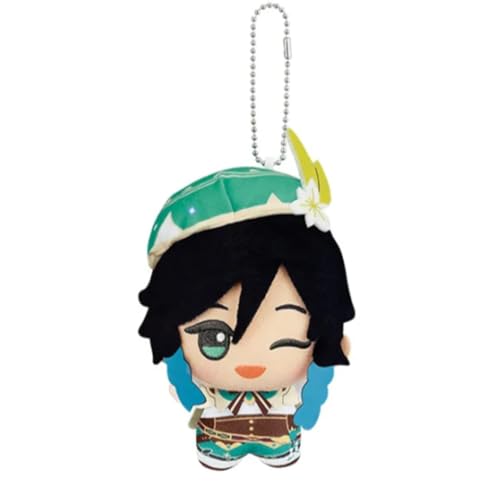 Venti Anime gefüllte stehende Manga Charakter niedliche PP Baumwolle Stoff Anhänger Schlüsselanhänger Auto Tasche Dekoration 10CM von Ciyoulio