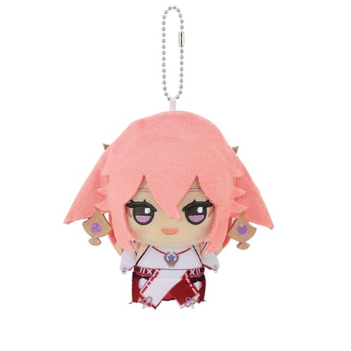 Yae Miko Anime gefüllte stehende Manga Charakter niedliche PP Baumwolle Stoff Anhänger Schlüsselanhänger Auto Tasche Dekoration 10CM von Ciyoulio