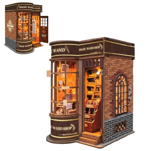 Cjeuxnr DIY Book Nook Kit:DIY Dollhouse Booknook with LED Light - 3D Wooden Puzzle Miniature House Kits - Creative Crafts for Adults - Bookshelf Insert Decor - Gifts Friends Festival Cjeuxnr DIY Book Nook Kit:DIY Dollhouse Booknook with LED Light - 3D Wooden Puzzle Miniature House Kits - Creative Crafts for Adults - Bookshelf Insert Decor - Gifts Friends Festival von Cjeuxnr