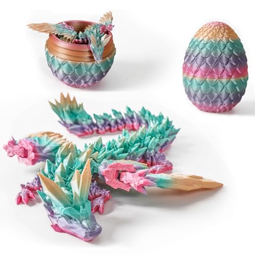 Claofoc 3D Gedrucktes Drachenei Geheimnisvolle Dracheneier mit Drachen im Inneren Heimbüro Schreibtischdekoration Erwachsene Kinder Geschenke Spielzeug von Claofoc