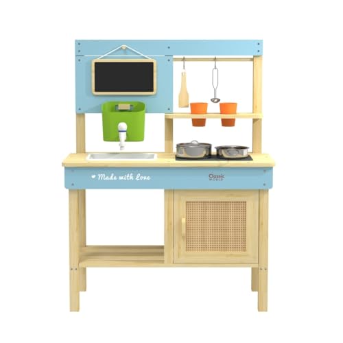12-teilige Outdoor-Kinderküche aus Holz mit Kochfeld, Spülbecken & Zubehör, wetterbeständig, Rollenspiel für Kinder ab 3 Jahren, robust & kreativ 12-teilige Outdoor-Kinderküche aus Holz mit Kochfeld, Spülbecken & Zubehör, wetterbeständig, Rollenspiel für Kinder ab 3 Jahren, robust & kreativ von Classic World