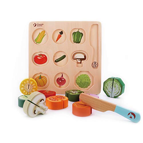 Classic World - Holz Schneiden Gemüse Puzzle Spielzeug Küche bunt Pretend Spielset Classic World - Holz Schneiden Gemüse Puzzle Spielzeug Küche bunt Pretend Spielset von Classic World
