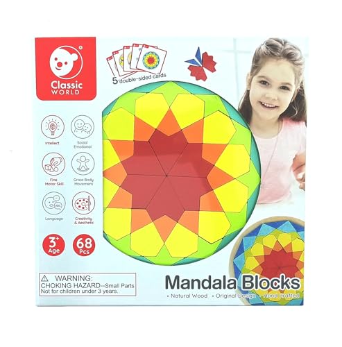 50-tot-100-stukjes - Classic World Houten Mandala Puzzel, 72. (1 Spielzeug) 50-tot-100-stukjes - Classic World Houten Mandala Puzzel, 72. (1 Spielzeug) von Classic World