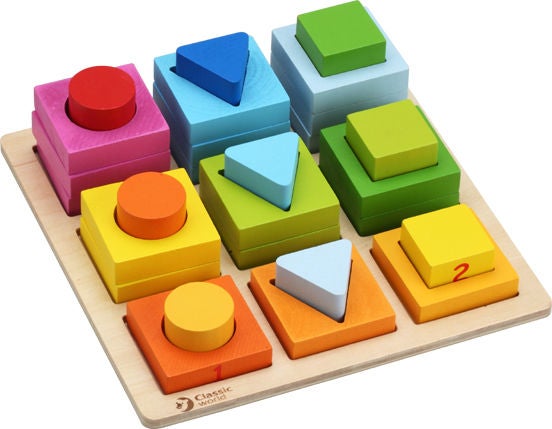 Classic World Stapelklötze Spiel Quadrat, Babyspielzeug von Classic World