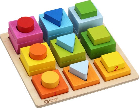Classic World Stapelklötze Spiel Quadrat, Babyspielzeug Classic World Stapelklötze Spiel Quadrat, Babyspielzeug von Classic World