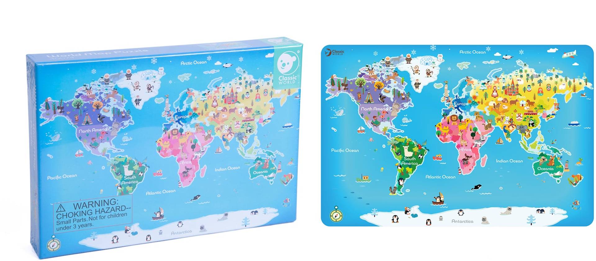 Classic World Weltkarten-Puzzle 48 Teile von Classic World