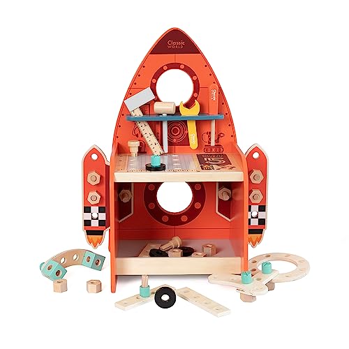 Classic World Werkbank Kinder Rakete ab 3 Jahre | Kinder Werkzeugbank mit 51 Teilen | Spieltisch Kinder mit Werkzeugkasten Kinder | Werkzeug Kinder ab 3 Jahre | Kinderspielzeug ab 3 Jahre Classic World Werkbank Kinder Rakete ab 3 Jahre | Kinder Werkzeugbank mit 51 Teilen | Spieltisch Kinder mit Werkzeugkasten Kinder | Werkzeug Kinder ab 3 Jahre | Kinderspielzeug ab 3 Jahre von Classic World