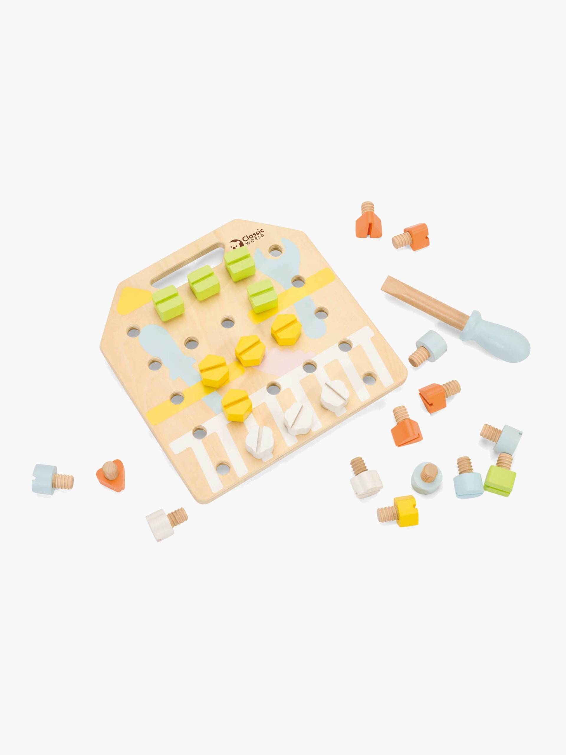 ClassicWorld Holzspielzeug Schraubenbrett, Babyspielzeug von Classic World