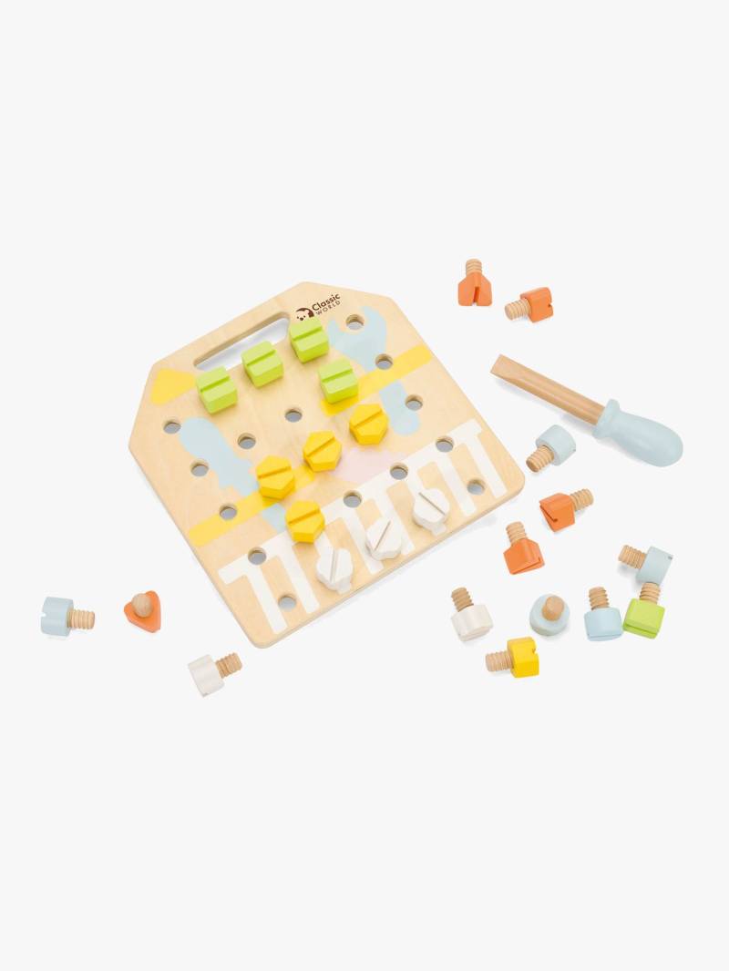 ClassicWorld Holzspielzeug Schraubenbrett, Babyspielzeug von Classic World