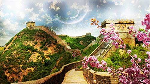 1000 stück Puzzles Jigsaw für Kid Erwachsenes Landschaft der Chinesischen Mauer, Kirschblüte Puzzle DIY Spiel 1000 stück Puzzles Jigsaw für Kid Erwachsenes Landschaft der Chinesischen Mauer, Kirschblüte Puzzle DIY Spiel von ClassicJP