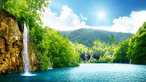 ClassicJP 1000 Teile Puzzles Puzzles Hintergrund, See, Wald, Kaskade, wasserfälle Für Erwachsene Kind über 14 Jahre ClassicJP 1000 Teile Puzzles Puzzles Hintergrund, See, Wald, Kaskade, wasserfälle Für Erwachsene Kind über 14 Jahre von ClassicJP