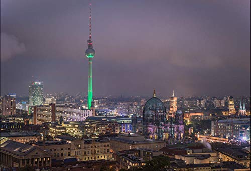ClassicJP DIY Art Puzzle Berliner Fernsehturm Stadtlandschaft Für Erwachsene Erwachsene Stichsägen 1000 Stück ClassicJP DIY Art Puzzle Berliner Fernsehturm Stadtlandschaft Für Erwachsene Erwachsene Stichsägen 1000 Stück von ClassicJP