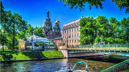ClassicJP DIY Für Erwachsene Kinderfreund Fluss, Landschaft, Kirche, Dom Puzzle 1000Piece Stichsäge ClassicJP DIY Für Erwachsene Kinderfreund Fluss, Landschaft, Kirche, Dom Puzzle 1000Piece Stichsäge von ClassicJP