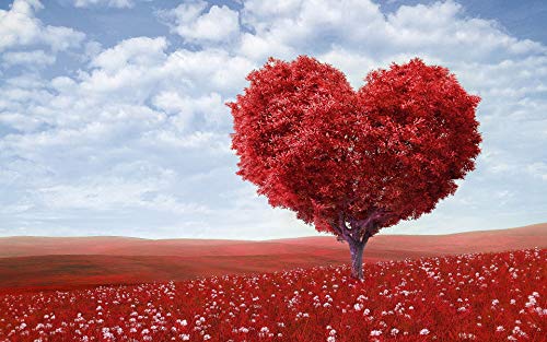 ClassicJP Für Erwachsene Puzzle Herz-Roter Blätterbaum Auf Rotem Feld Puzzle 1000 Teile DIY Kunst ClassicJP Für Erwachsene Puzzle Herz-Roter Blätterbaum Auf Rotem Feld Puzzle 1000 Teile DIY Kunst von ClassicJP