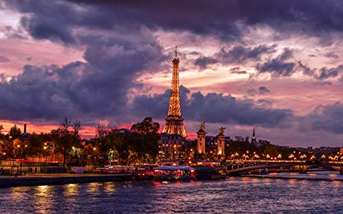 ClassicJP Puzzle Für Kinder Erwachsene An Evening In Paris Eiffel Tower 1000 Stück Psychedelische Stichsäge ClassicJP Puzzle Für Kinder Erwachsene An Evening In Paris Eiffel Tower 1000 Stück Psychedelische Stichsäge von ClassicJP