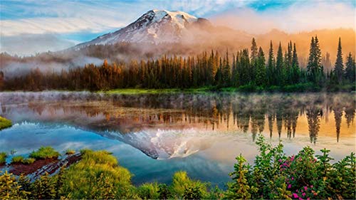 ClassicJP Puzzle Puzzles 1000 Teile Mount Rainier Landscape See Berge DIY Art Für Erwachsene Erwachsene ClassicJP Puzzle Puzzles 1000 Teile Mount Rainier Landscape See Berge DIY Art Für Erwachsene Erwachsene von ClassicJP