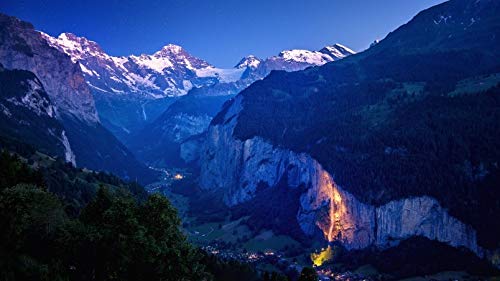 ClassicJP Puzzles 1000 Teile Puzzles Lauterbrunnen-Talberge, Sterne, Baum, Landschaft Für erwachsenes ClassicJP Puzzles 1000 Teile Puzzles Lauterbrunnen-Talberge, Sterne, Baum, Landschaft Für erwachsenes von ClassicJP