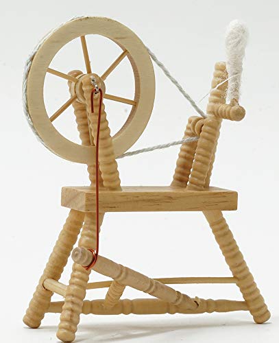 Classics by Handley Puppenhaus Miniatur-Spinnrad, unlackiert von Classics by Handley