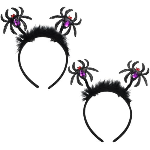 Classicseali 2 Stück Halloween Stirnband Spinne,Hatstar Spinnen Haarreif,Kopfschmuck,Leicht und Langlebig Stirnband Halloween Zubehör für Cosplay,Rollenspielparty,Party,Themen Fotoshooting von Classicseali
