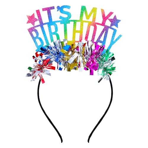Classicseali It's My Birthday Haarreif,Bunte Seine Mein Geburtstag Stirnband,Geburtstag Haarreifen Bunte,Birthday Girl Tiara,Glitter Regenbogen Quaste Stirnband Prinzessin,Cute Sweet Classicseali It's My Birthday Haarreif,Bunte Seine Mein Geburtstag Stirnband,Geburtstag Haarreifen Bunte,Birthday Girl Tiara,Glitter Regenbogen Quaste Stirnband Prinzessin,Cute Sweet von Classicseali