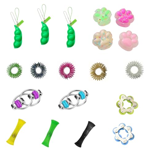 19 Stück Fidget Spielzeug Fidget Toys Kinder, für Schule Büro Reisen Tragbar von ClcIosis