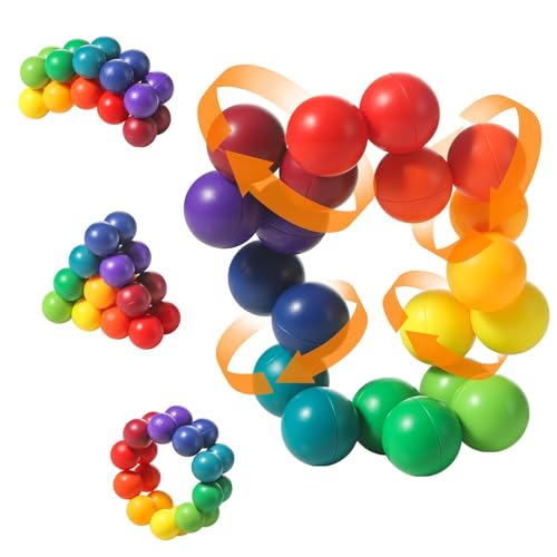 2 Pcs Fidget Toys, Autismus Spielzeug, Junge und Mädchen Regenbogen Sensory Play Steinchen Spielzeug Einfach zu Tragen, Leicht zu Reinigen für Den Täglichen Gebrauch Geeignet von ClcIosis