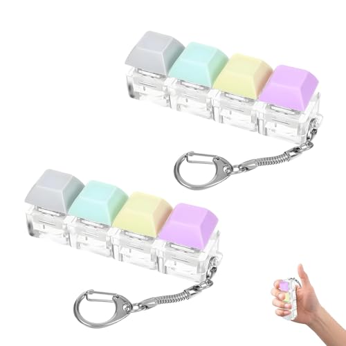 2 Stück Tastatur Fidget Toys, Anxiety Toy Und Plopper Spielzeug Tastatur-Schlüsselanhänger Fidget Schlüsselanhänger für Stressabbau und Konzentrationssteigerung 2 Stück Tastatur Fidget Toys, Anxiety Toy Und Plopper Spielzeug Tastatur-Schlüsselanhänger Fidget Schlüsselanhänger für Stressabbau und Konzentrationssteigerung von ClcIosis