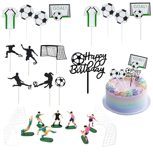 24 Stück Fußball Tortendeko Einsätze Tortenaufleger Fussball für Jungen Geburtstag Bäckerei Dekoration für Kuchen, Cupcakes tortendeko fussball, fussball tortendeko Fußball Party Zubehör Farbige Torte 24 Stück Fußball Tortendeko Einsätze Tortenaufleger Fussball für Jungen Geburtstag Bäckerei Dekoration für Kuchen, Cupcakes tortendeko fussball, fussball tortendeko Fußball Party Zubehör Farbige Torte von ClcIosis