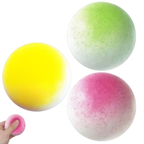 3 Stück Squishy Antistressball Stressball Erwachsene Stress Relief Sand Glutinous Balls Stressabbau Squeeze Toy for Stress Relief für Menschen Jeden Alters Quetschbälle in Grün, Pink und Gelb 3 Stück Squishy Antistressball Stressball Erwachsene Stress Relief Sand Glutinous Balls Stressabbau Squeeze Toy for Stress Relief für Menschen Jeden Alters Quetschbälle in Grün, Pink und Gelb von ClcIosis