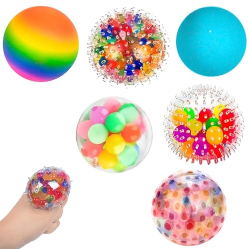 6 Stück Anti Stress Bälle, Squishy Ball, Stressball Kinder Der Verwendet Wird, Um Spannung Entspannung Angst und Stress zu Lindern Es ist Auch EIN Geschenk für Familie und Freunde von ClcIosis