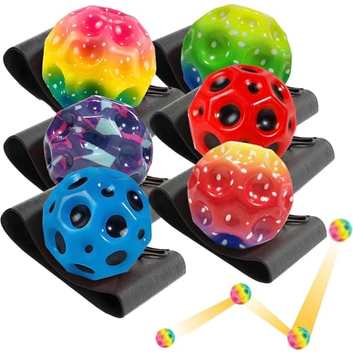 6 Stück Ball Mit Schnur Jump Ball Springball Mit Schnur, Bouncing Ball Handgelenk Bouncing Ball Bewegung, Interaktives Spielzeug Zum Stressabbau Für Kids Im Freien Handgelenk Ball Mit Schnur(Bunt) von ClcIosis