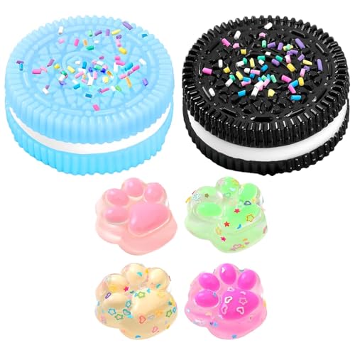 6 Stück Squishy Pfote Set, Anti Stress Spielzeug Ultraweiche Dekompression Kompakt und Leicht, Leicht Zu Tragen, Kann Als Geschenk An Freunde und Familie Gegeben Werden von ClcIosis