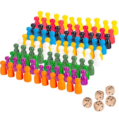 ClcIosis 105 Stück Spielfiguren Für Brettspiele, Farbenfrohe Spielsteine Mit 5 Würfeln, Ideal Für Mensch ärgere Dich Nicht, Perfekt Für Familienabende Und Kinderpartys ClcIosis 105 Stück Spielfiguren Für Brettspiele, Farbenfrohe Spielsteine Mit 5 Würfeln, Ideal Für Mensch ärgere Dich Nicht, Perfekt Für Familienabende Und Kinderpartys von ClcIosis